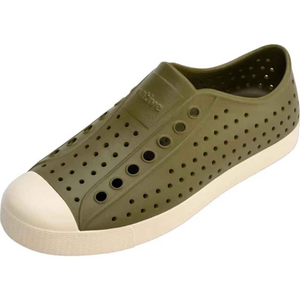 Native Jefferson Sugarlite Women's SZ 9 Rookie Green Bone White Slip On Water